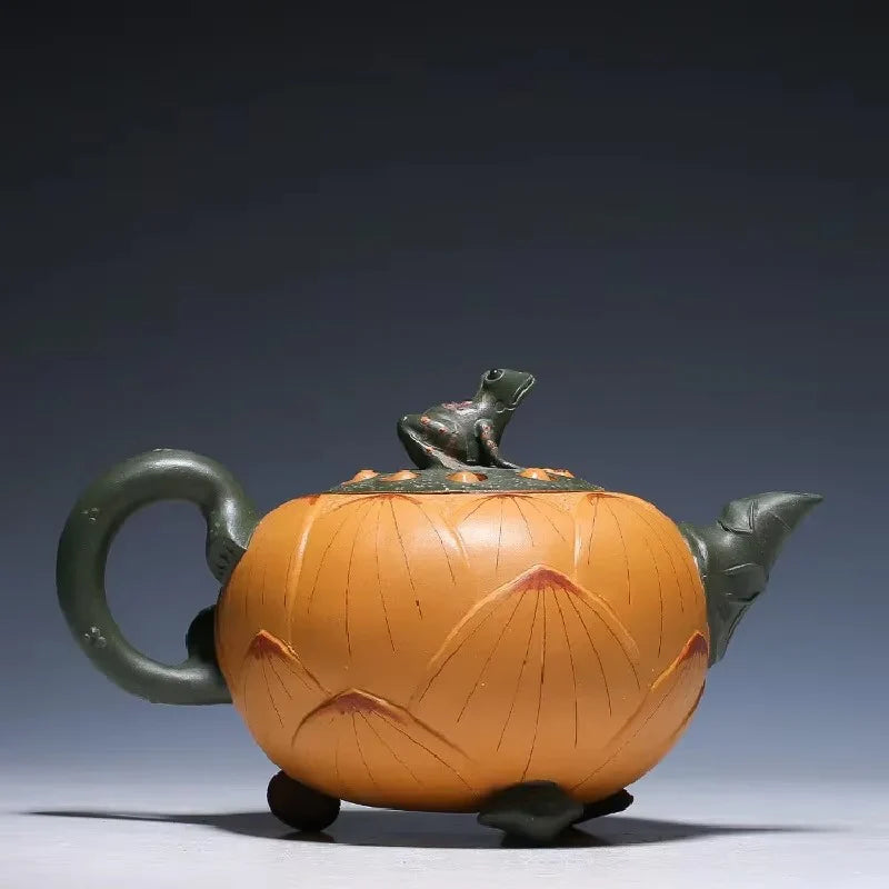 Handmade Yixing Purple Clay Teapot for Traditional Chinese Tea Ceremony 14 oz